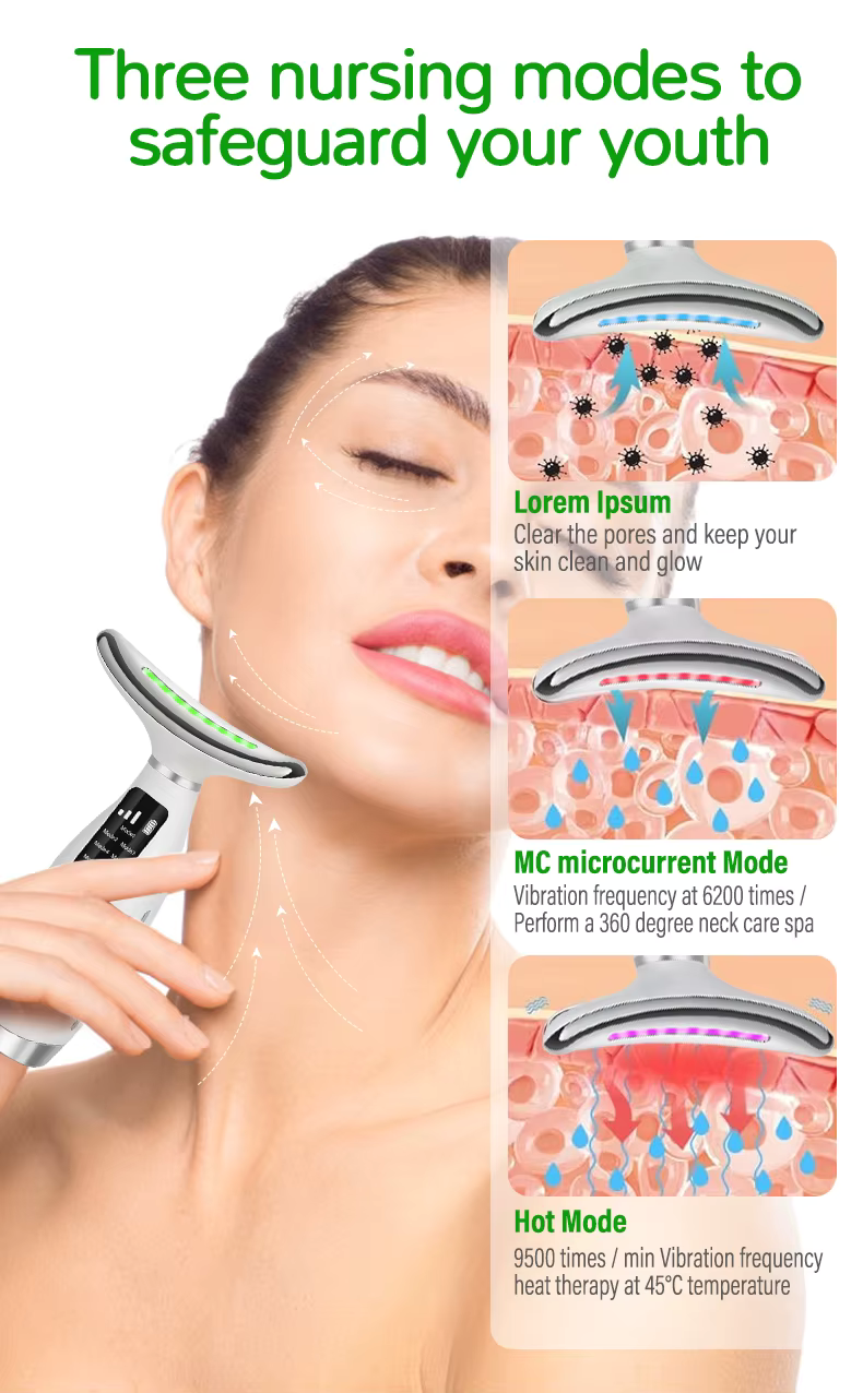 7-in-1 LED Face & Neck Firming Massager